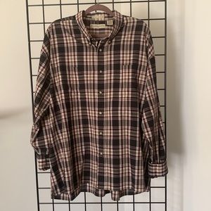 Munsingwear Big & Tall Wrinkle Free Button Down Shirt - Autumn Plaid